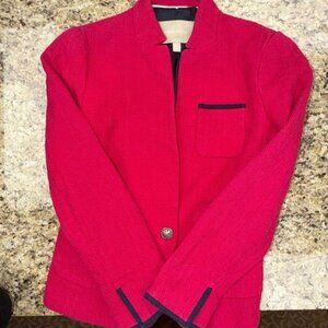 Banana Republic Red Tweed Jacket
